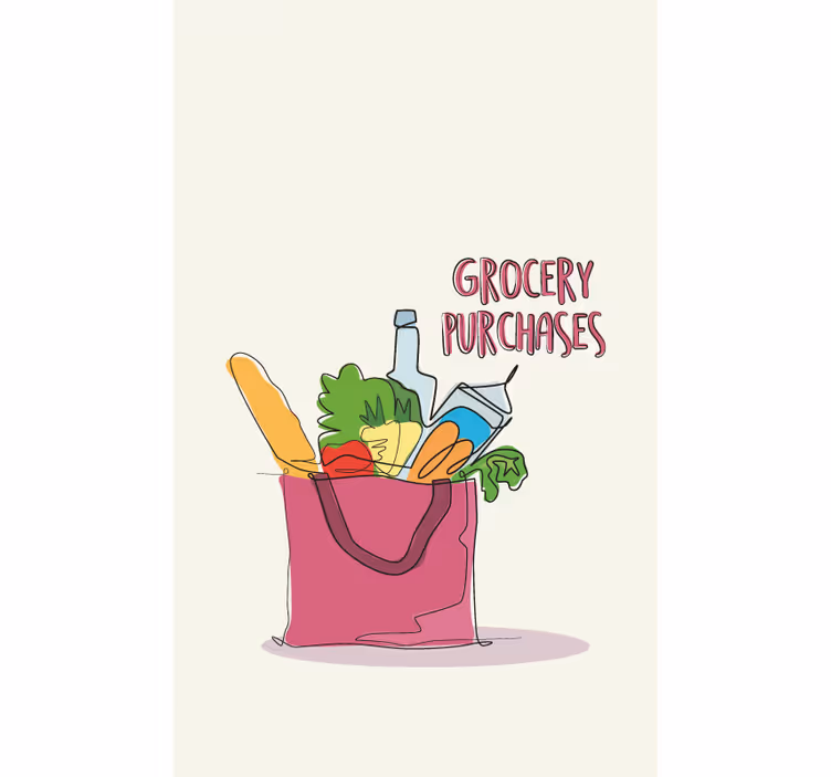 Rulou geam bucătărie ilustrație de băcănie - TenStickers