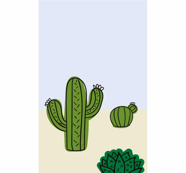Rulou geam bucătărie planta de cactus - TenStickers