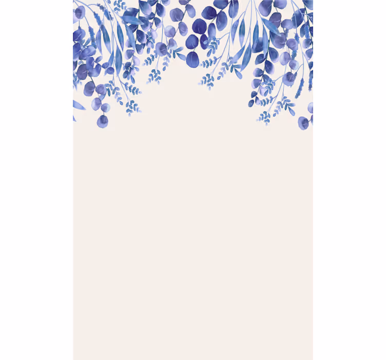 Rulou geam baie ramuri albastre de frunze care cad - TenStickers