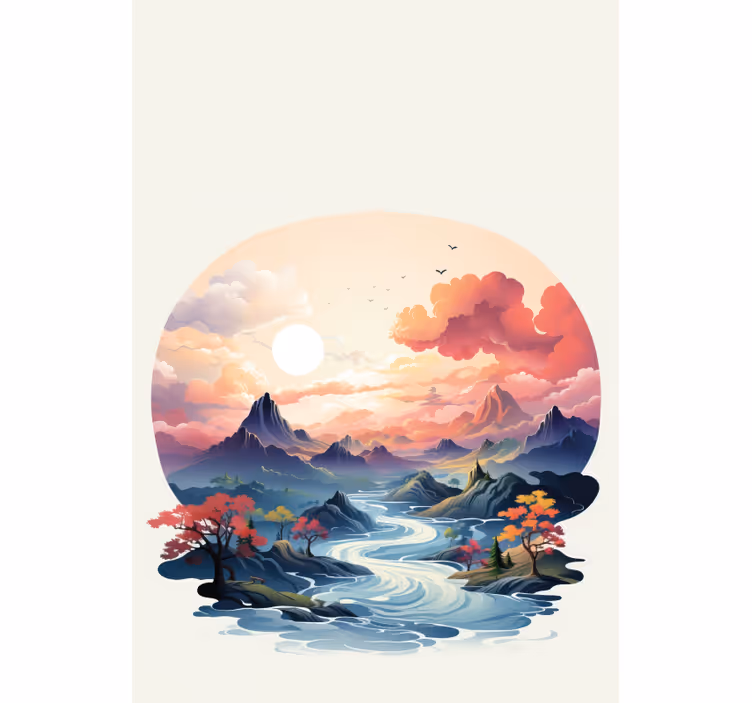 Rulou geam baie model zen colorat - TenStickers