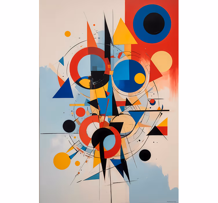 Rulou geam cu desene pictură geometrică - TenStickers