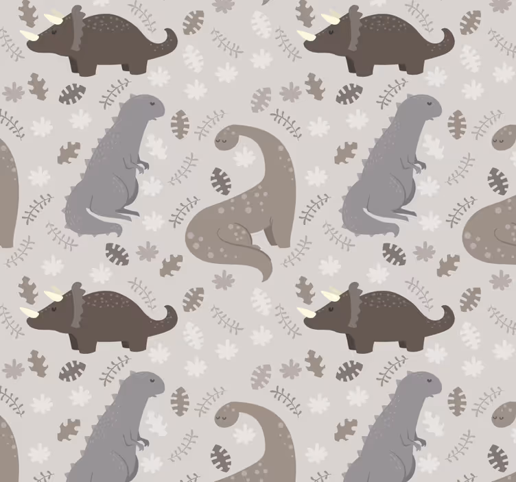 Rulou geam dinozauri model gri - TenStickers