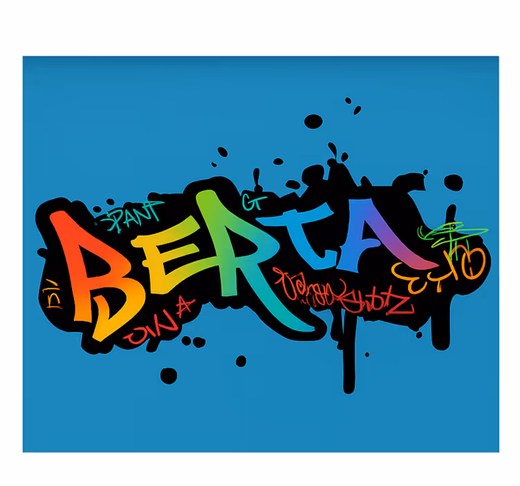Rulou geam pentru copii graffiti colorat personalizat - TenStickers