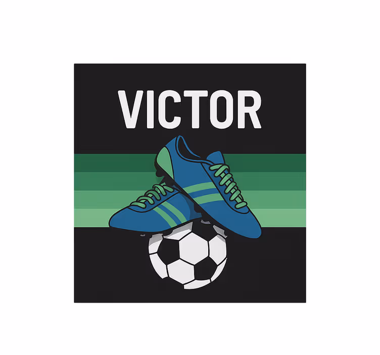 Rulou geam pentru copii ghete de fotbal cu nume - TenStickers