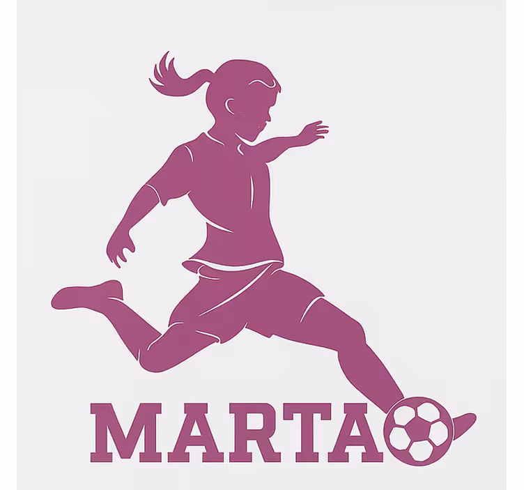 Rulou geam pentru copii jucătoare de fotbal - TenStickers