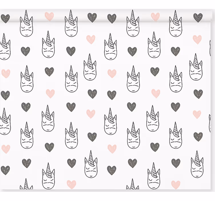 Rulou geam pentru copii model nordic cu unicorni - TenStickers
