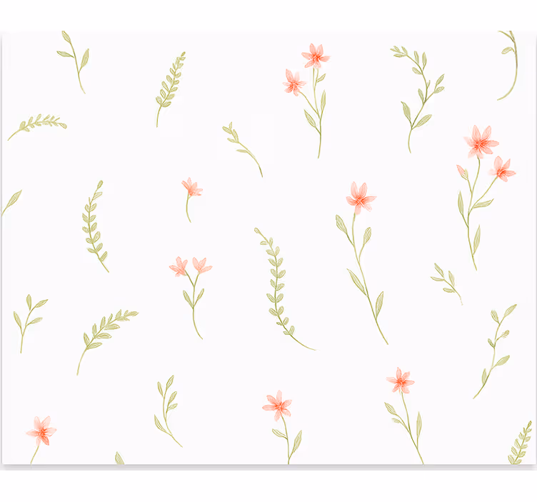 Rulou geam pentru copii flori pastelate de luncă - TenStickers