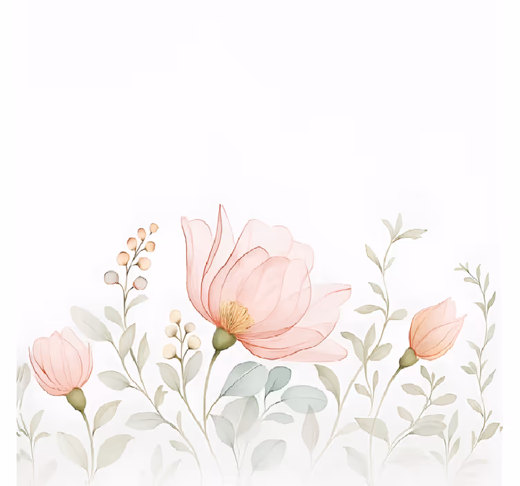 Rulou geam căsătorie florale abstracte translucide - TenStickers