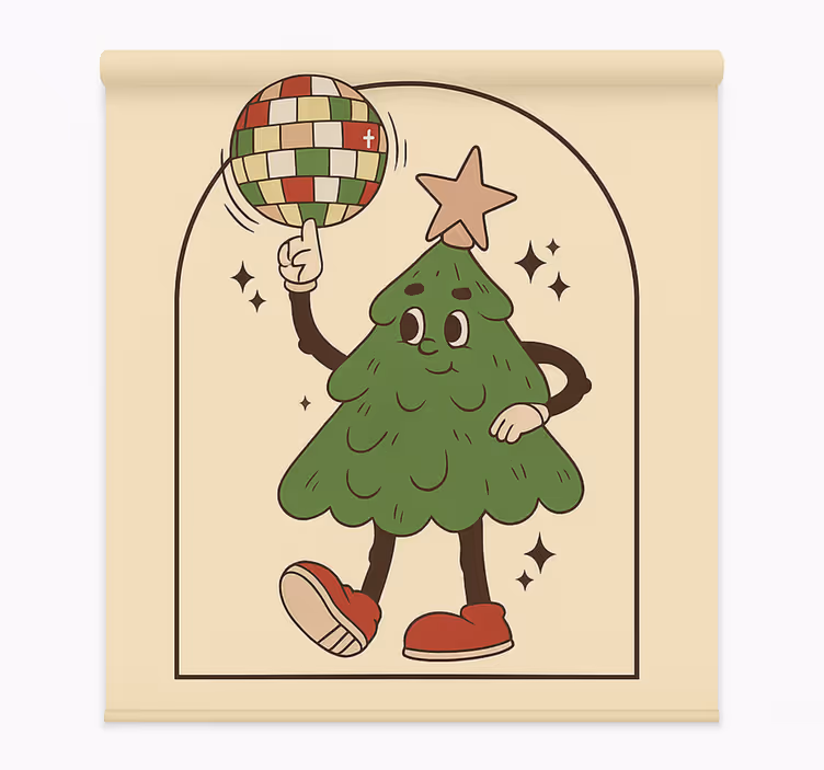 Rulou geam salon copac disco groovy - TenStickers