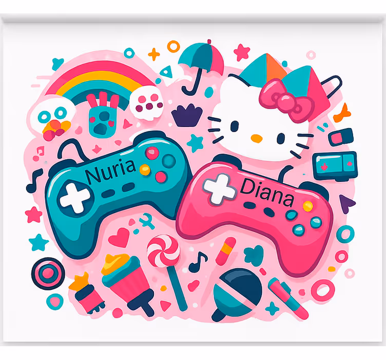 Jaluzele cu rolete Geek controlere personalizate pentru pisici - TenStickers