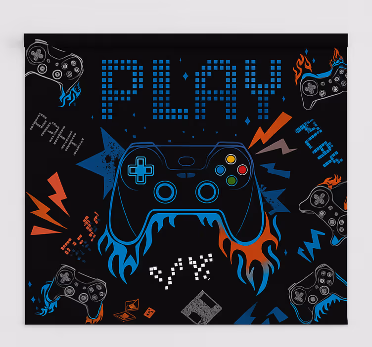 Jaluzele cu rolete Geek consolă de jocuri retro punk - TenStickers