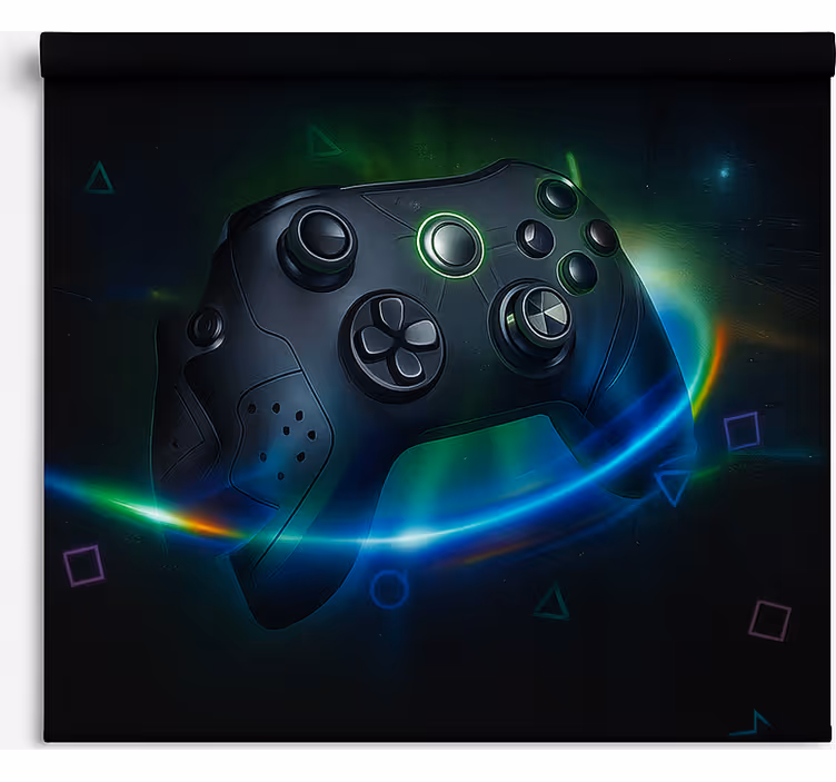 Jaluzele cu rolete Geek controler de jocuri neon futurist - TenStickers