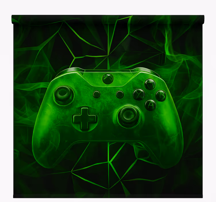 Jaluzele cu rolete Geek controler de ceață verde neon - TenStickers