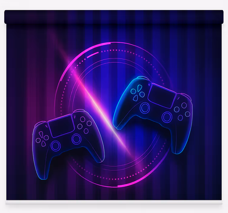Jaluzele cu rolete Geek controlere de joc neon clash - TenStickers