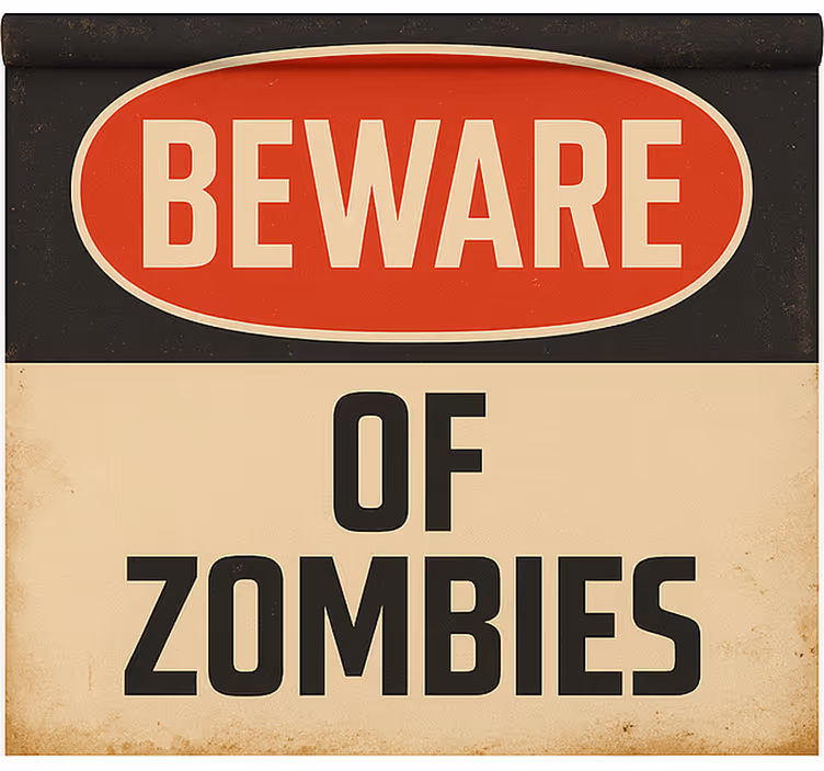 Jaluzele cu rolete Geek ferește-te de zombi - TenStickers