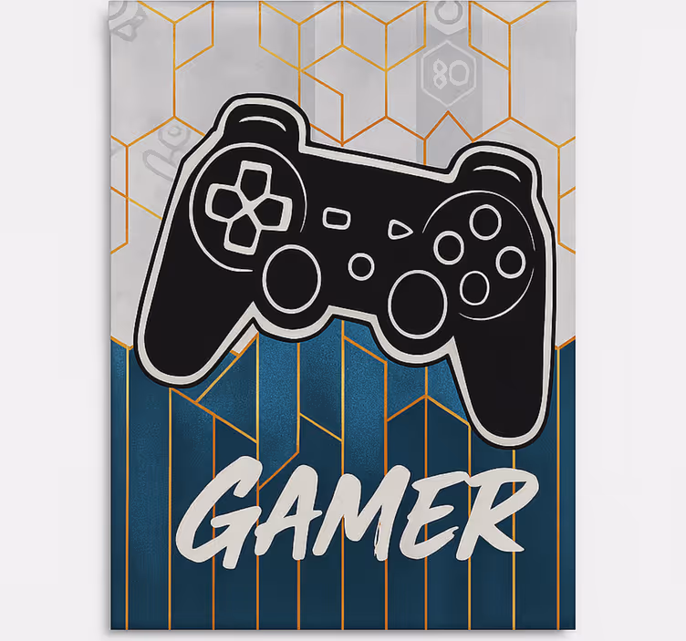 Jaluzele cu rolete Geek design hexagonal pentru jucători - TenStickers