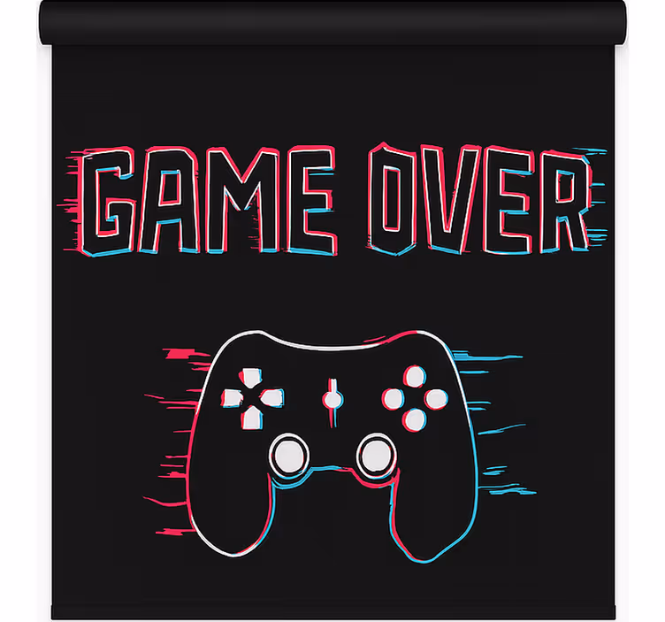 Jaluzele cu rolete Geek game over - TenStickers