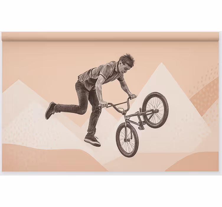 Rulou geam tineret acțiune de cascadorie bmx - TenStickers