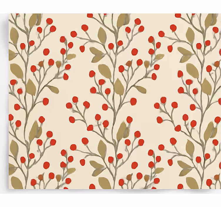 Rulou geam cantină fructe de pădure frunze florale - TenStickers