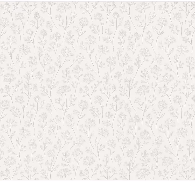 Rulou geam cantină artă florală gri subțire - TenStickers