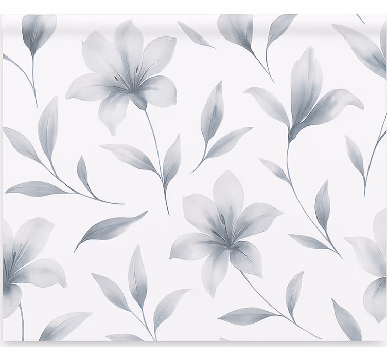 Rulou geam cantină acuarelă crini florali - TenStickers