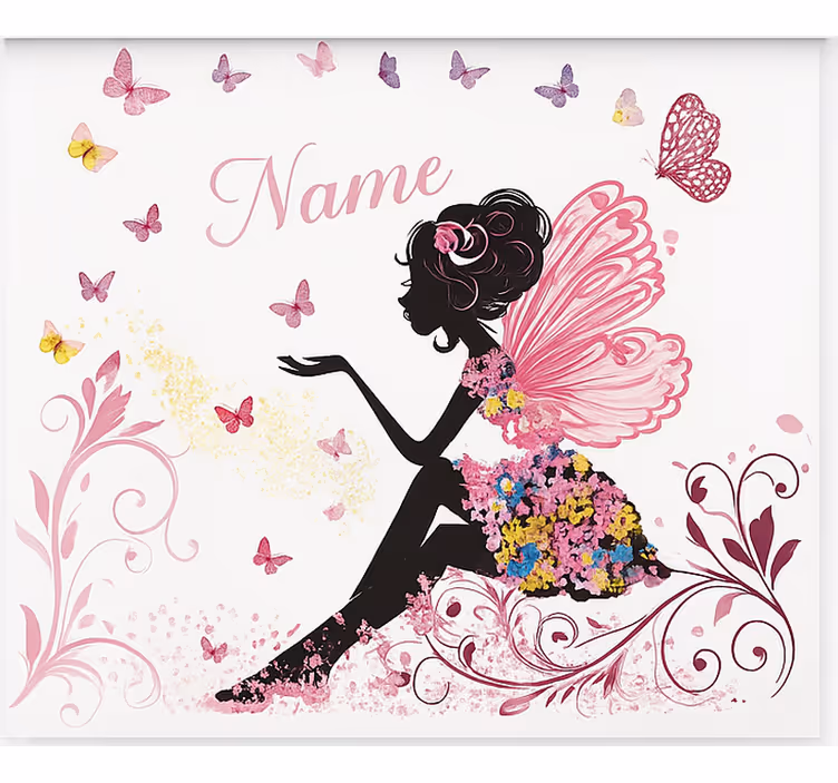 Rulou geam tineret nume personalizat de zână - TenStickers