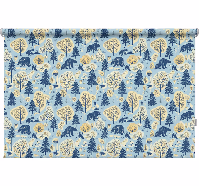 Rulou geam nordic urs în pădurile scandinave - TenStickers