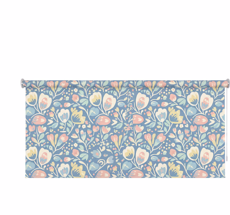 Rulou geam nordic flori pastelate nordice - TenStickers