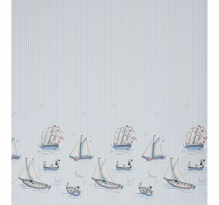 Rulou geam nordic nave velier oceanice albastre - TenStickers