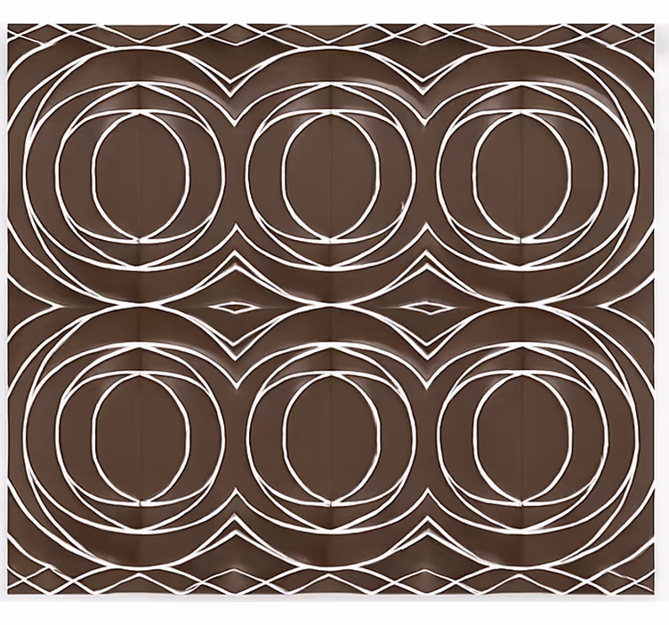 Rulou geam nordic cercuri moderne intercalate - TenStickers