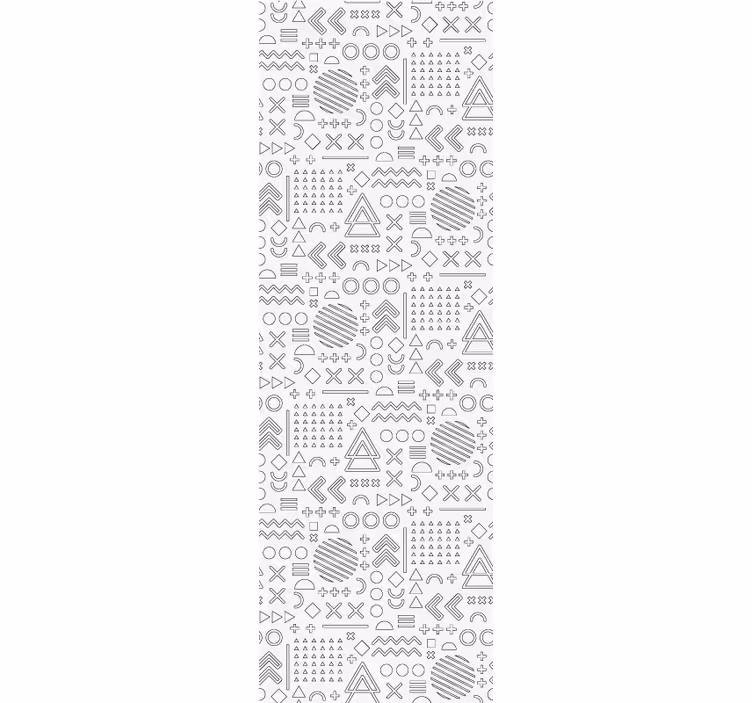 Rulou geam birou cu model schițe geometrice - TenStickers