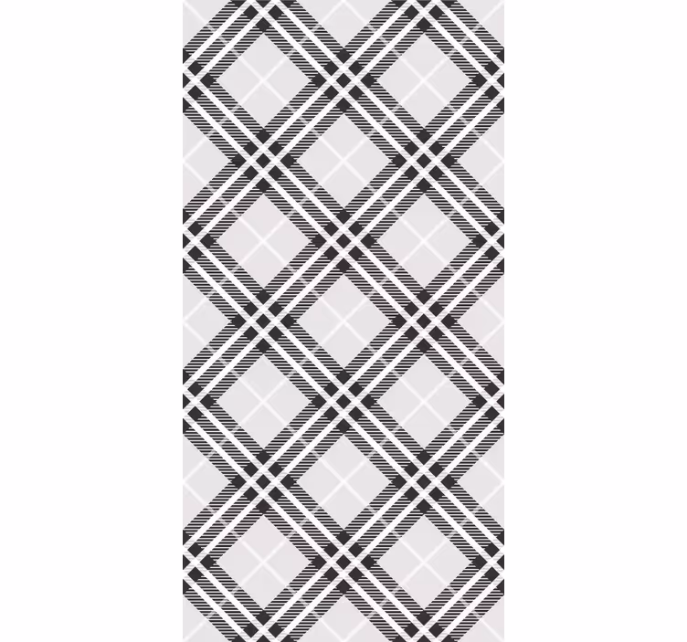 Rulou geam birou tartan scoțian alb-negru - TenStickers