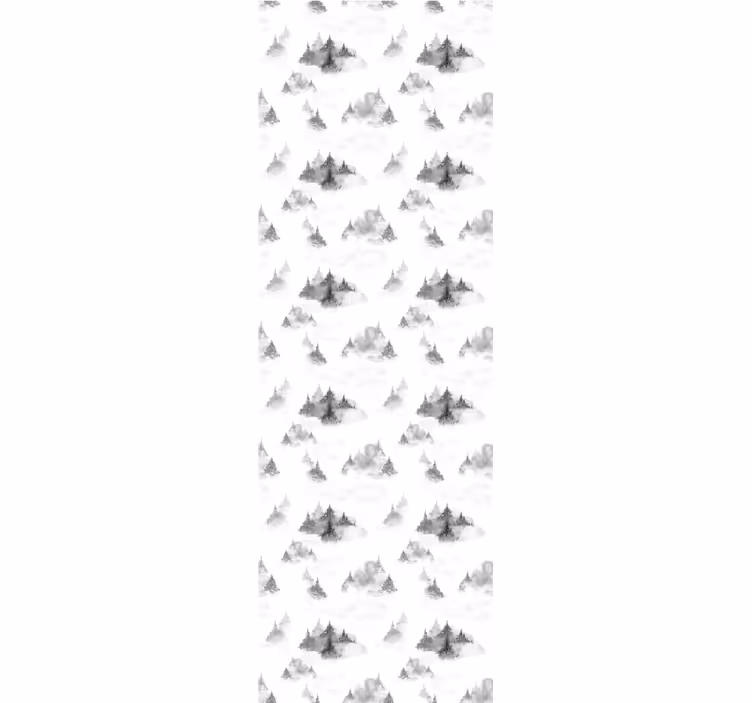 Rulou geam birou siluetă pădure întunecată - TenStickers