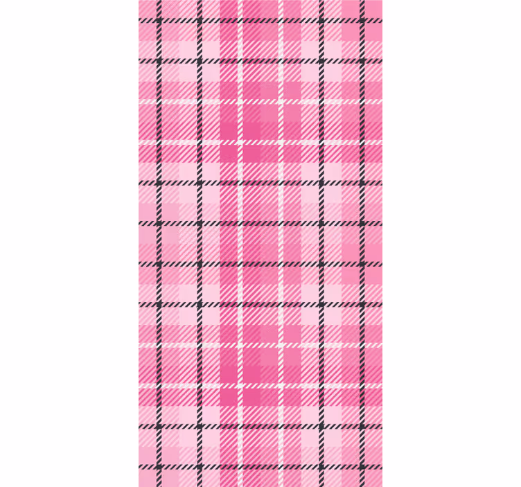 Rulou geam birou tartan roz și negru - TenStickers