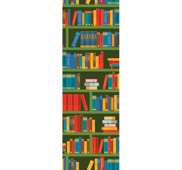 Rulou geam birou bibliotecă verde vintage - TenStickers
