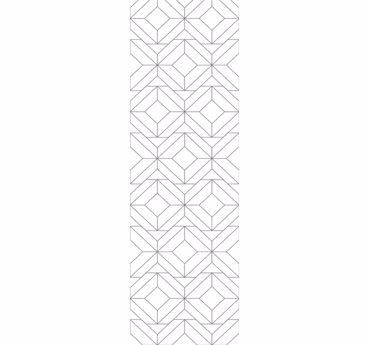 Rulou geam birou model geometric alb - TenStickers
