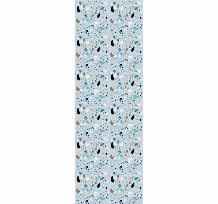 Rulou geam cantină efect terrazzo albastru deschis - TenStickers
