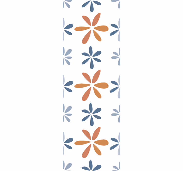 Rulou geam cantină cu motive florale geometrice - TenStickers