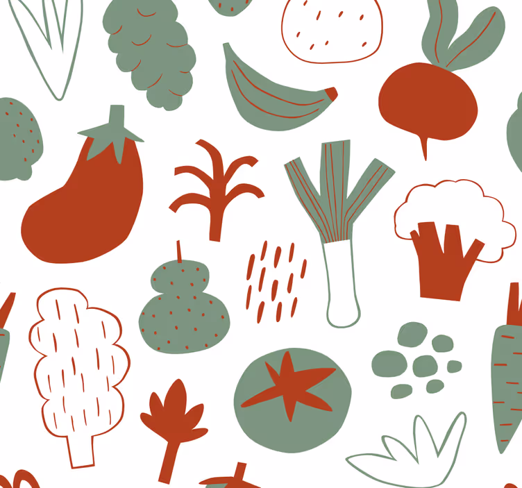 Rulou geam bucătărie legume colorate - TenStickers