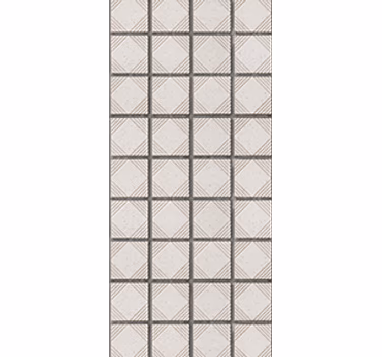 Rulou geam bucătărie plăci abstracte minimaliste albe - TenStickers