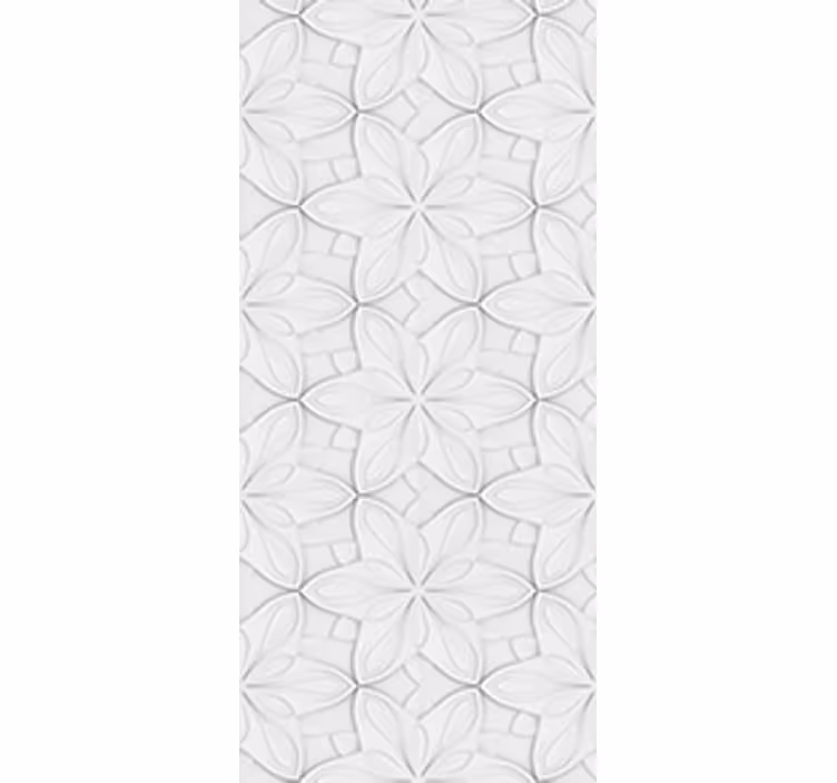 Rulou geam bucătărie plăci hexagonale minimaliste cu flori - TenStickers