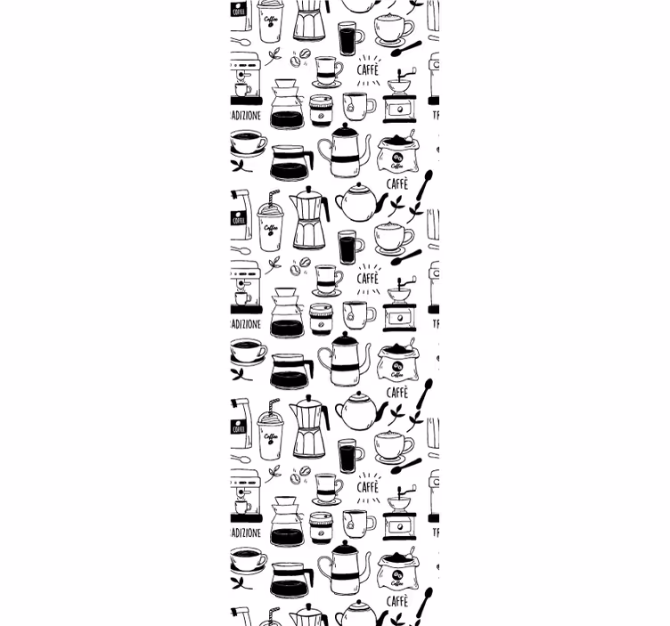 Rulou geam bucătărie moment de cafea - TenStickers