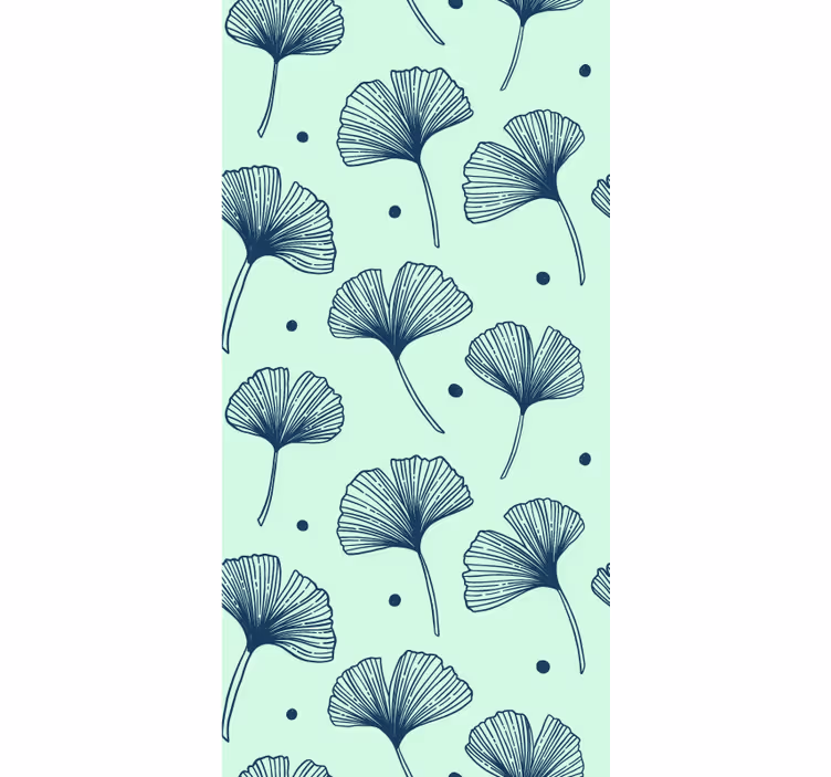 Rulou geam bucătărie tapet floral albastru - TenStickers