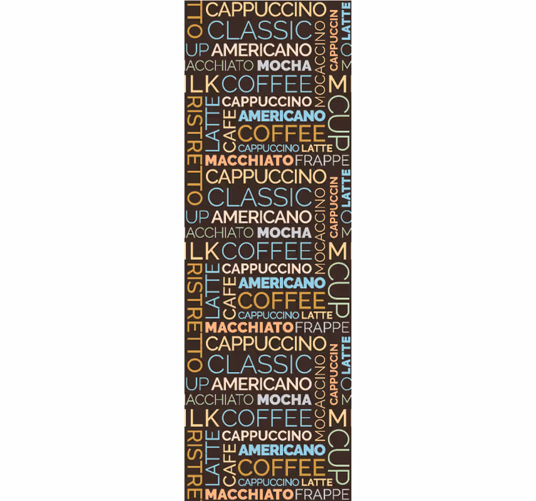 Rulou geam bucătărie model text cafea - TenStickers