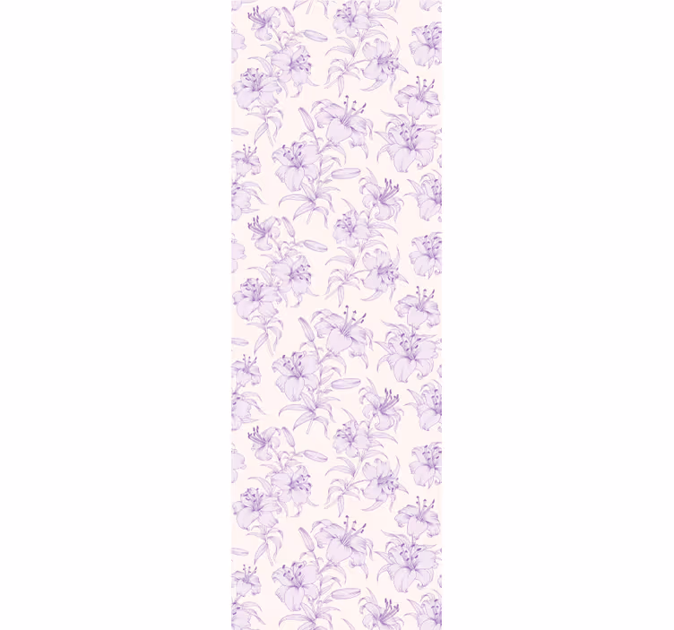 Rulou geam cantină design floral cu crini înfloriți - TenStickers