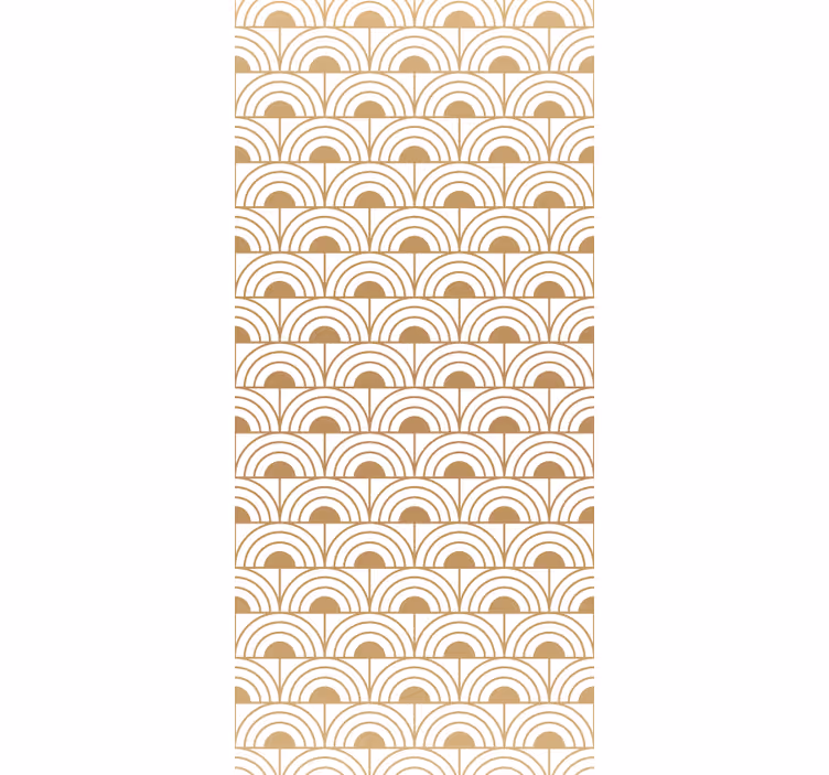 Rulou geam cantină model decorativ arc auriu - TenStickers