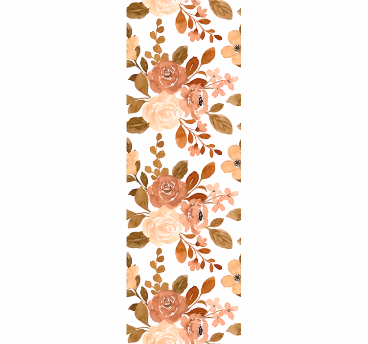 Rulou geam cantină flori pastel roz elegante - TenStickers