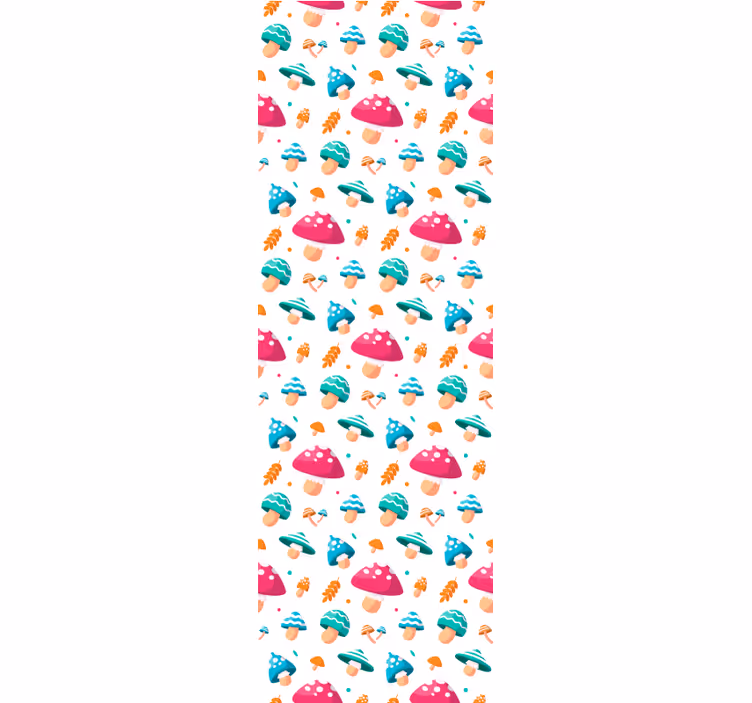 Rulou geam cantină ciuperci multicolore - TenStickers