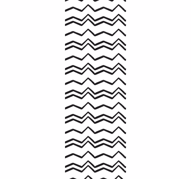 Rulou geam cantină zigzag alb-negru - TenStickers