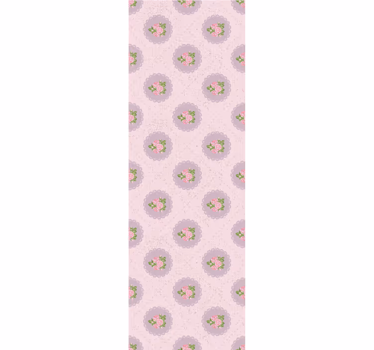 Rulou geam cantină model pătrat roz shabby chic - TenStickers